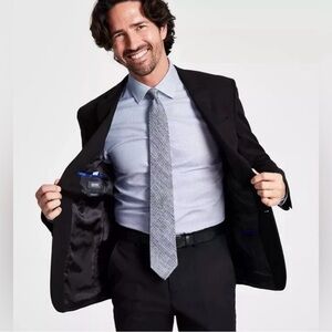 Kenneth Cole Reaction Men's Techni-Cole Blazer Suit Jacket Sports Jacket Black